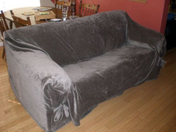old couch w cover