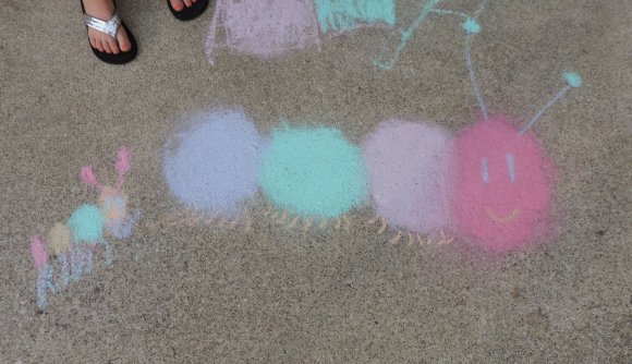 chalk caterpillar