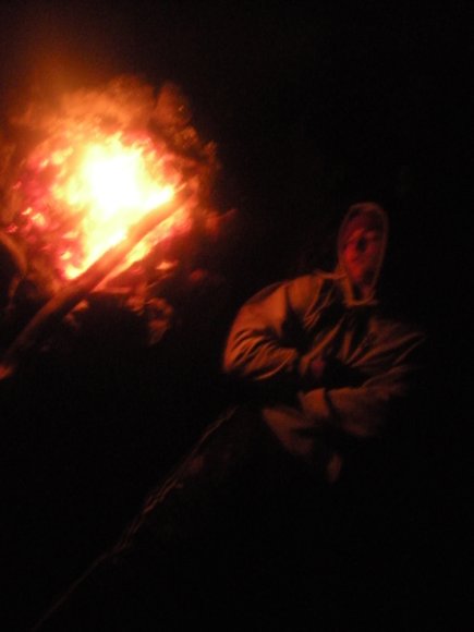 31 justin sleeps by the fire