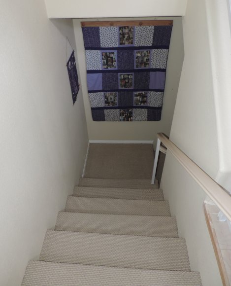 downstairs