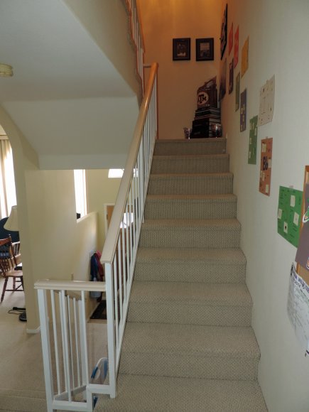 upstairs