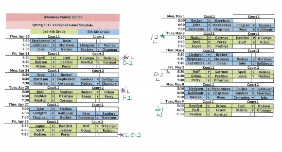 18 schedule