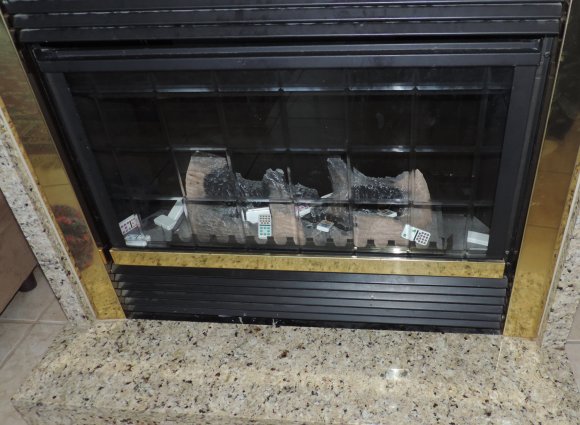 58 dominoes in fireplace