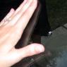 rock in windshield