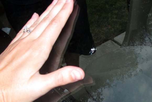 rock in windshield